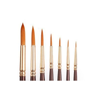 Camlin Synthetic Gold Hair Round Brushes (series 66)