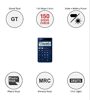 Casio NJ-120D-BU Portable Calculator