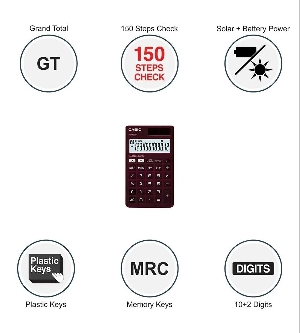 Casio NJ-120D-RD Portable Calculator