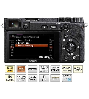 Sony DSLT a6400  [ Body | Body+Single Lens-16-50mm  |  Body+Single Lens-18-135mm ]